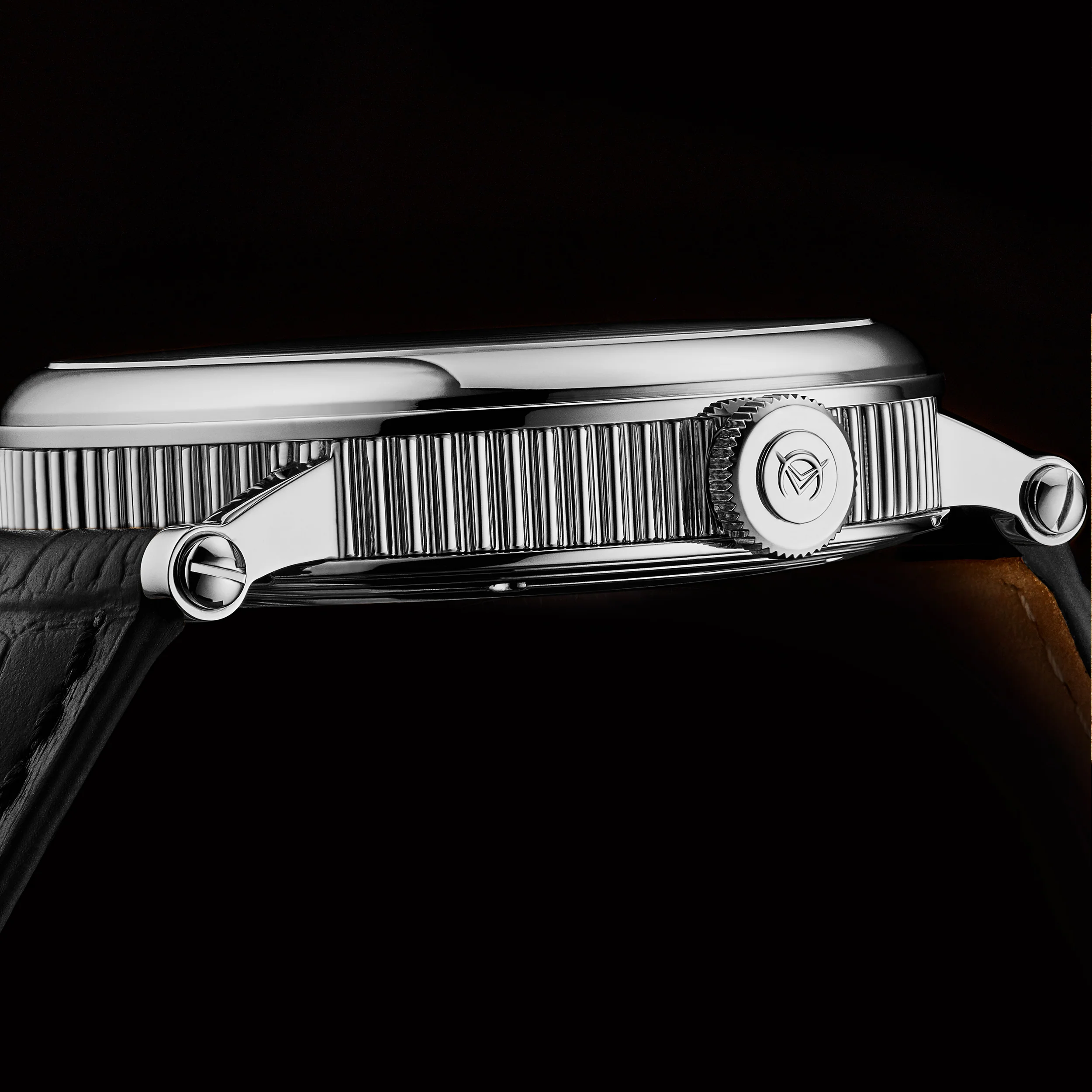 A153-02 Black/Leather | Navy Blue Dial - Image 5