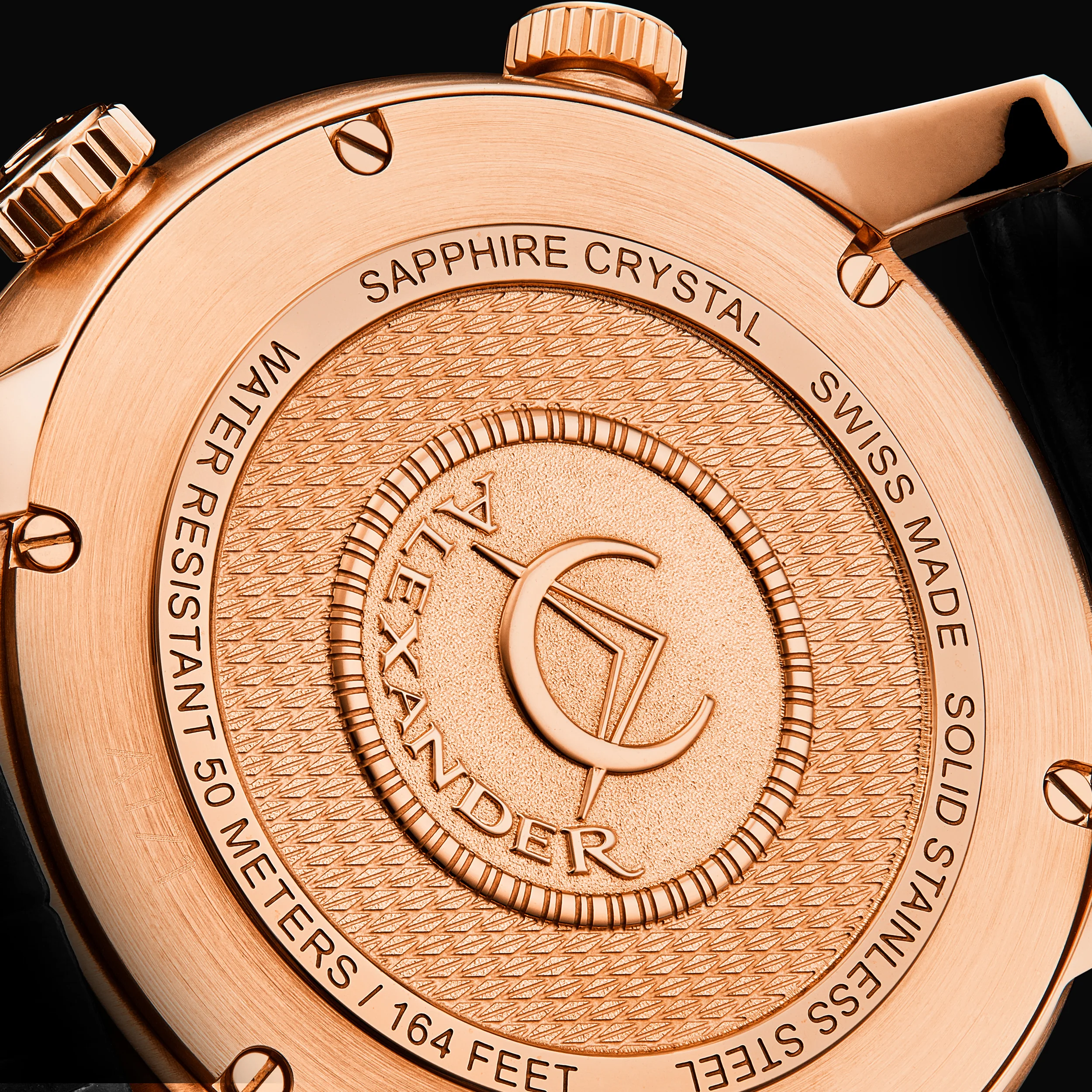 A171B-02 Rose Gold/Stainless Steel | Black / White Fill Dial - Image 5