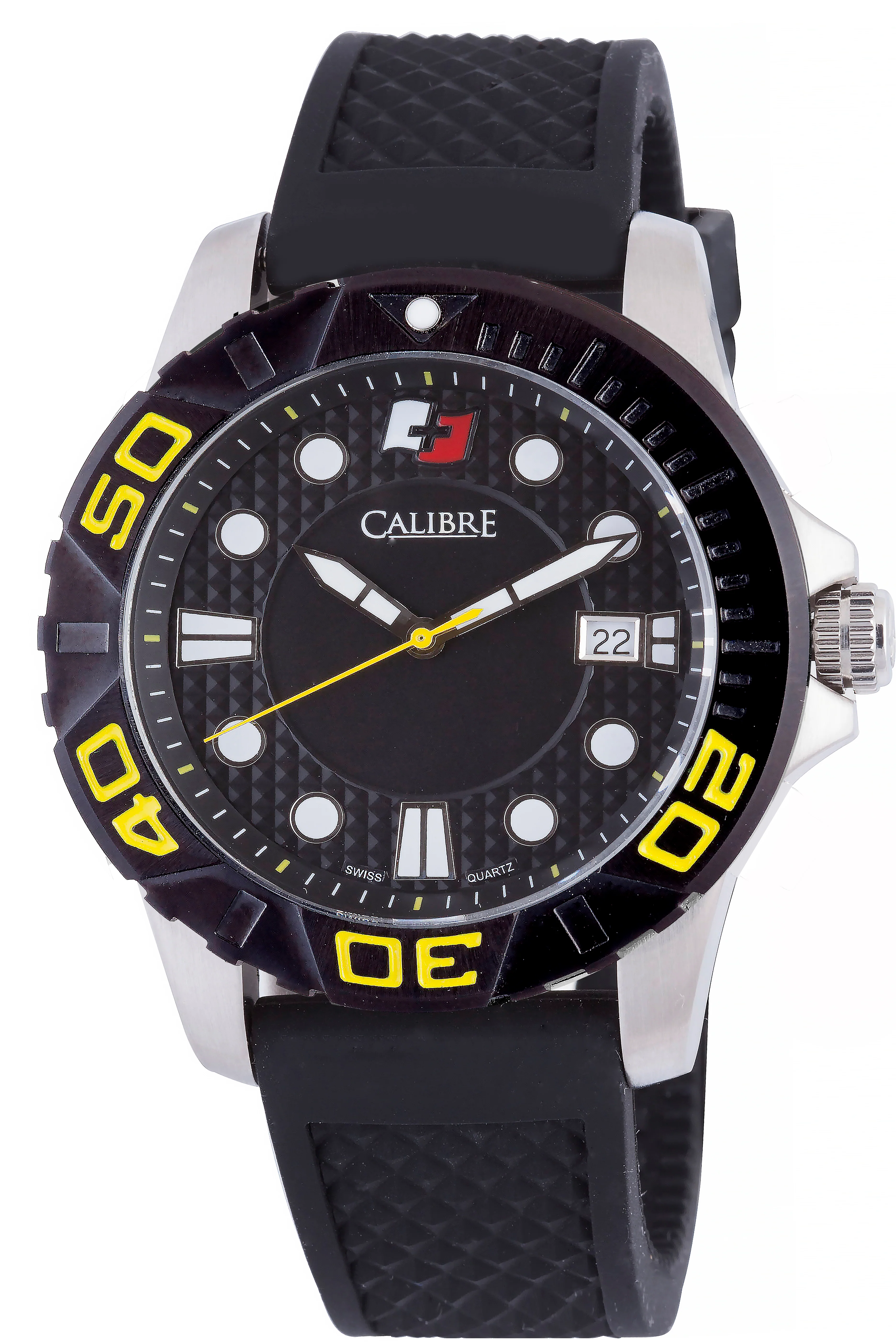 Akron Black yellow -Black | Black Dial