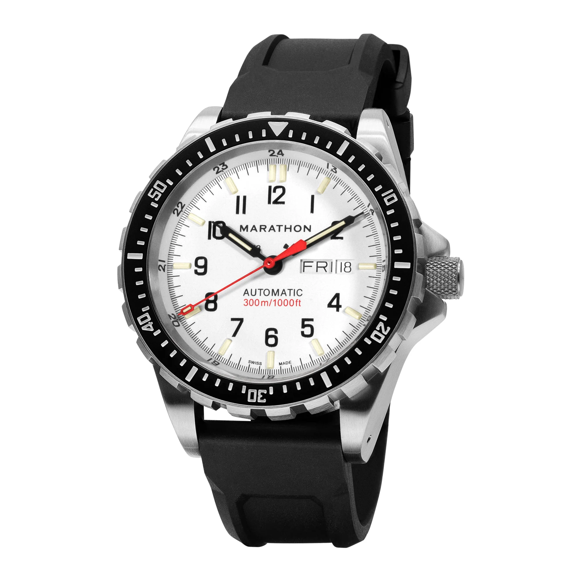 Divers Auto Jumbo Day /Date White NGM/Rubber | Arctic White Dial - Image 4