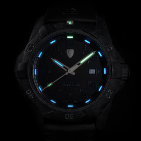 Carbon Dive CARBON CASE/BLACK&ORANGE DIAL/BLACK STRAP | Black Dial - Image 3