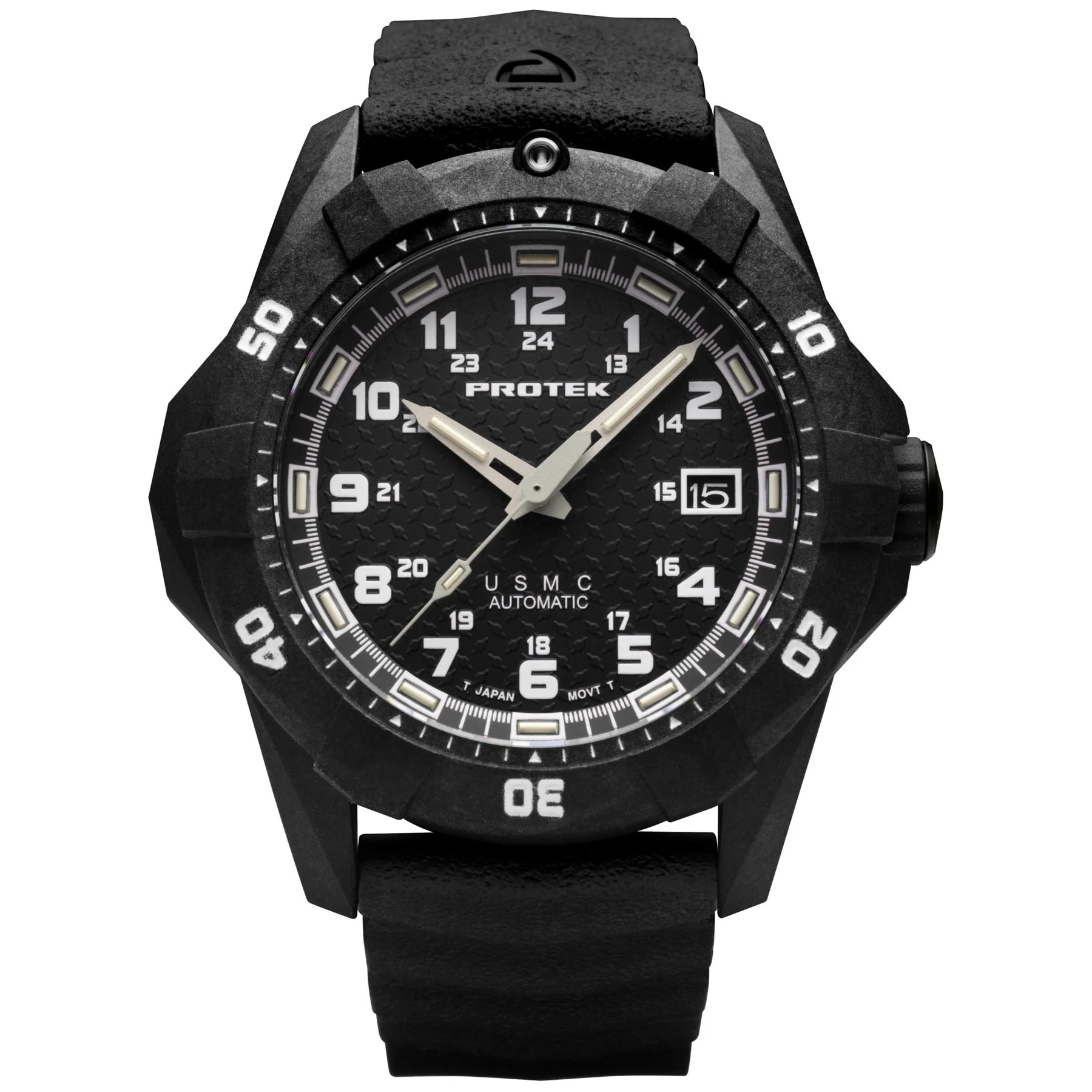 Carbon USMC Dive Black | Black dial (Watches.com) Dial