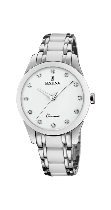 Ceramic White / Stainless Steel White Dial