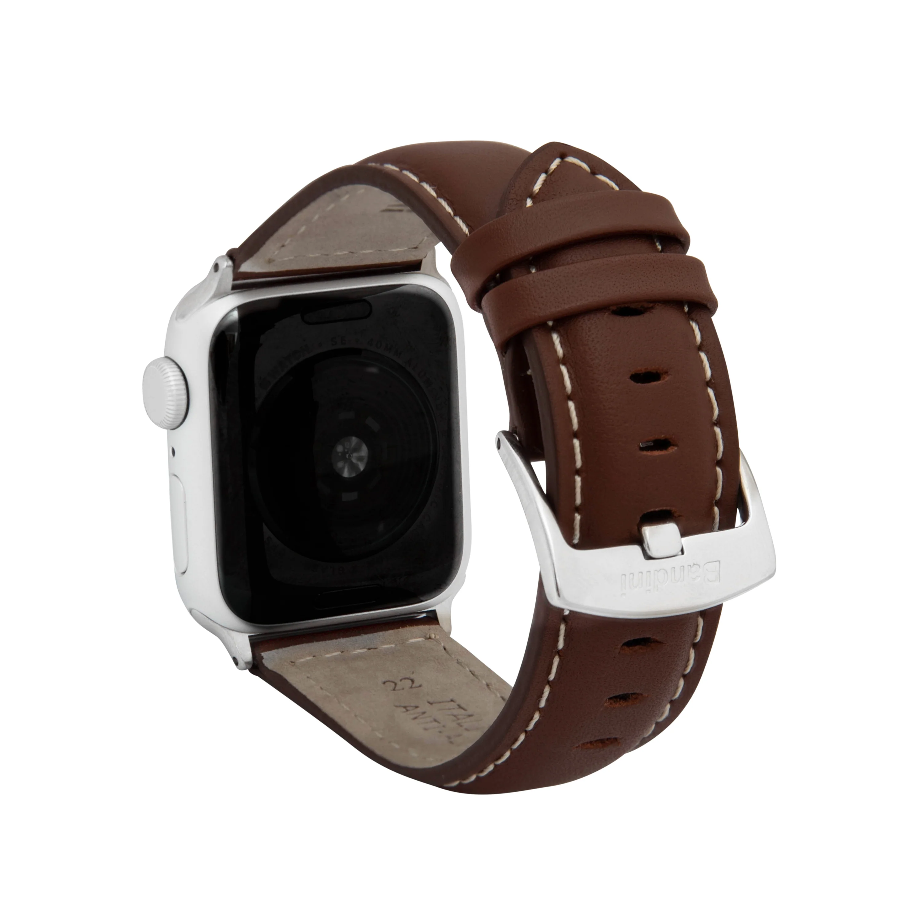 Classic Leather Band with Stitch for Apple Watch Series 8/7/6/5/4/3/2/1/SE Light Brown (38mm | 40mm | 41mm) |  Dial