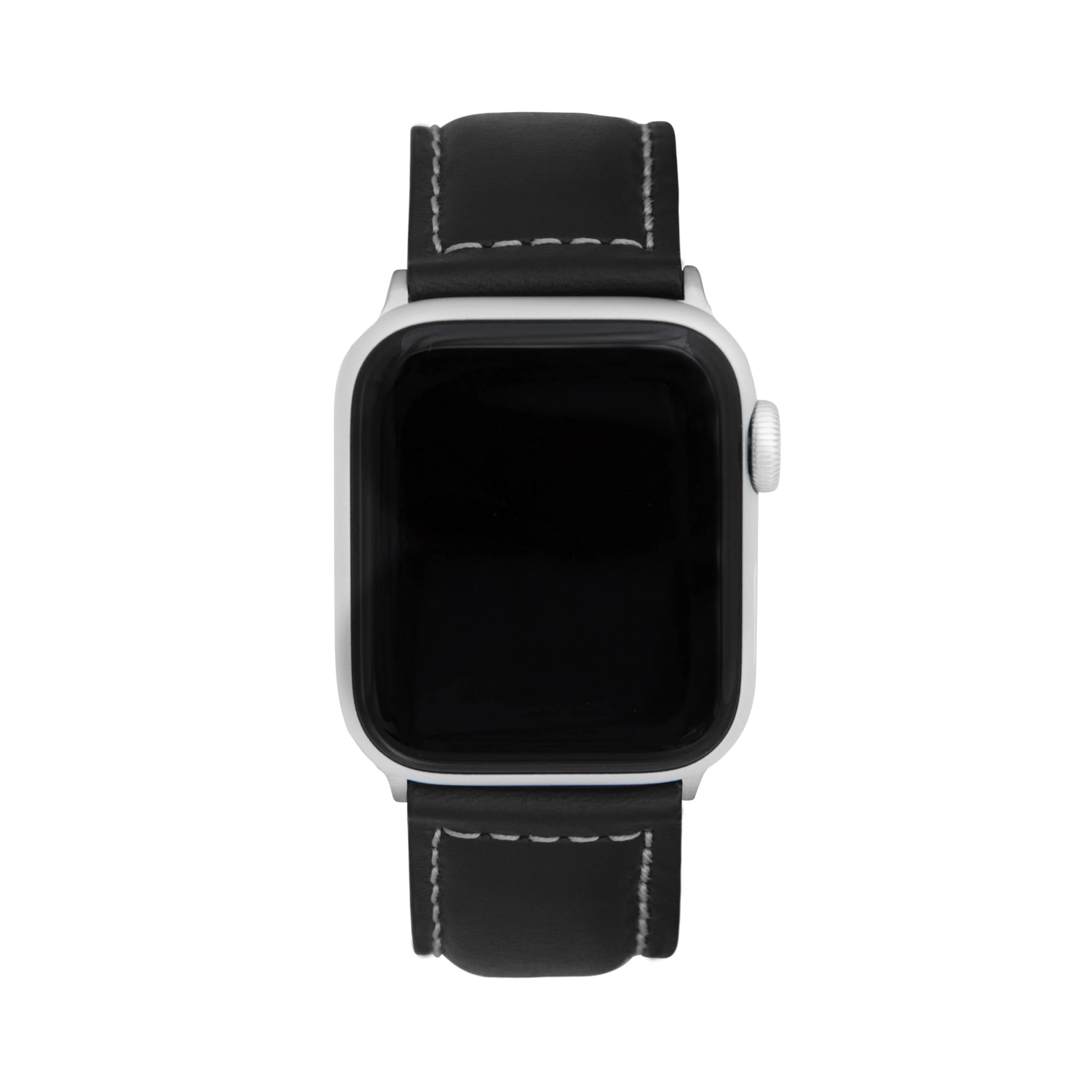 Classic Leather Band with Stitch for Apple Watch Ultra & Series 8/7/6/5/4/3/2/1/SE Black (42mm | 44mm | 45mm | 49mm) |  Dial - Image 2