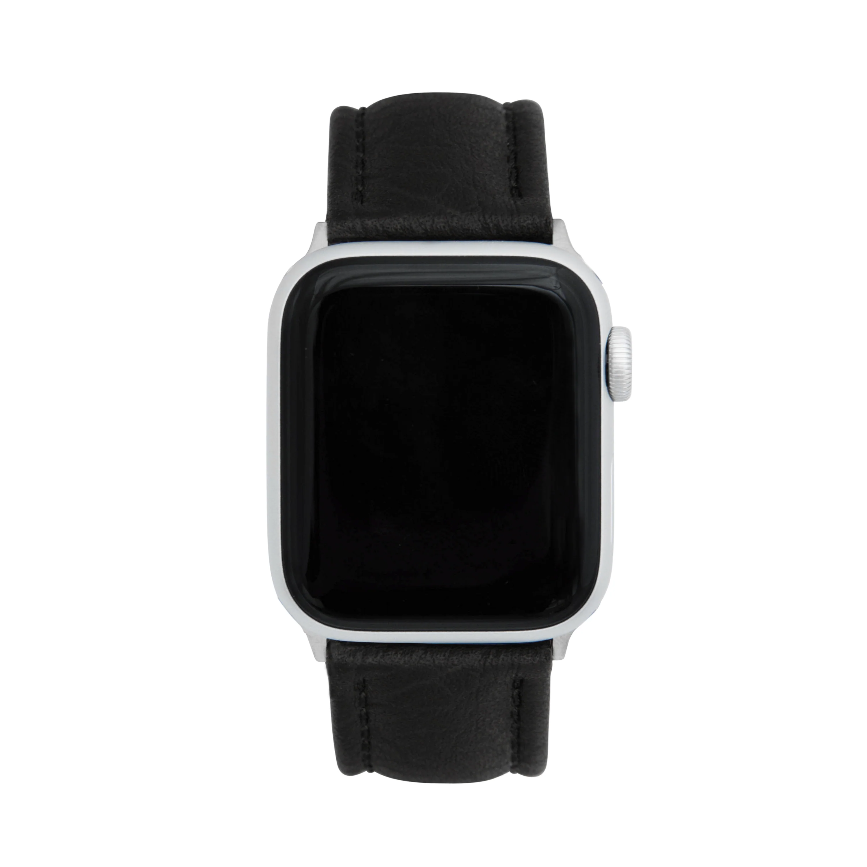Classic Leather Buffalo Pattern Band for Apple Watch Ultra & Series 8/7/6/5/4/3/2/1/SE Black (42mm | 44mm | 45mm | 49mm) | Dial - Image 2