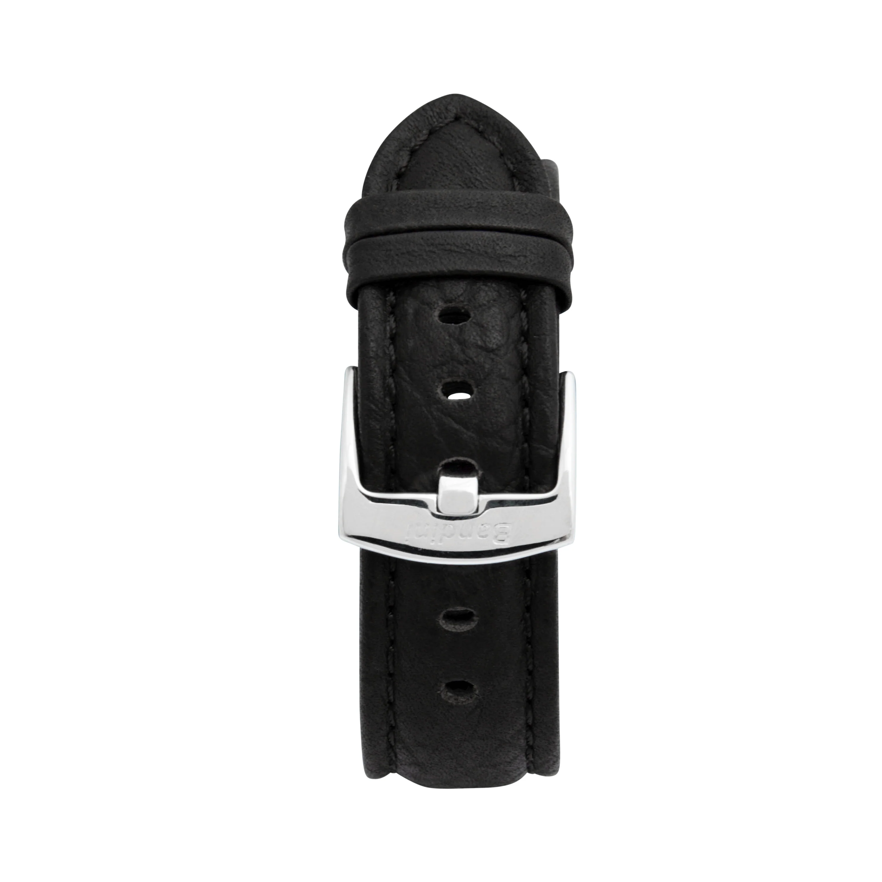 Classic Leather Buffalo Pattern Band for Apple Watch Ultra & Series 8/7/6/5/4/3/2/1/SE Black (42mm | 44mm | 45mm | 49mm) | Dial - Image 3
