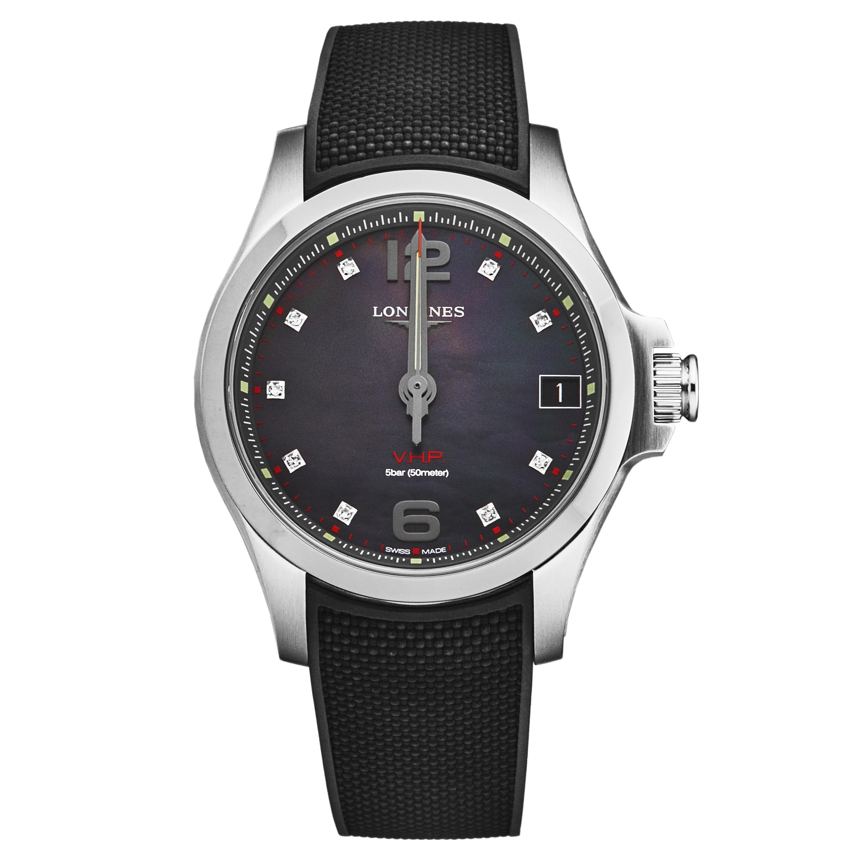 Conquest L33164889 / White mother-of-pearl | Black Mother of Pearl Dial