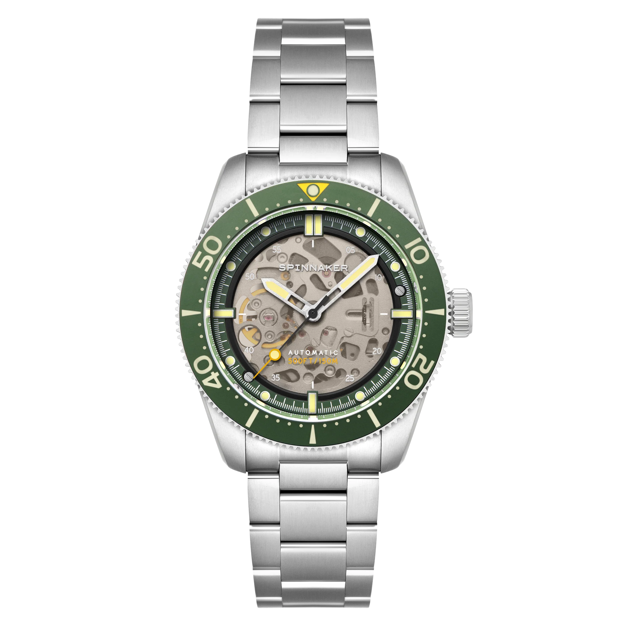 Croft 42 Skeleton Automatic Green / Stainless Steel | Black Dial