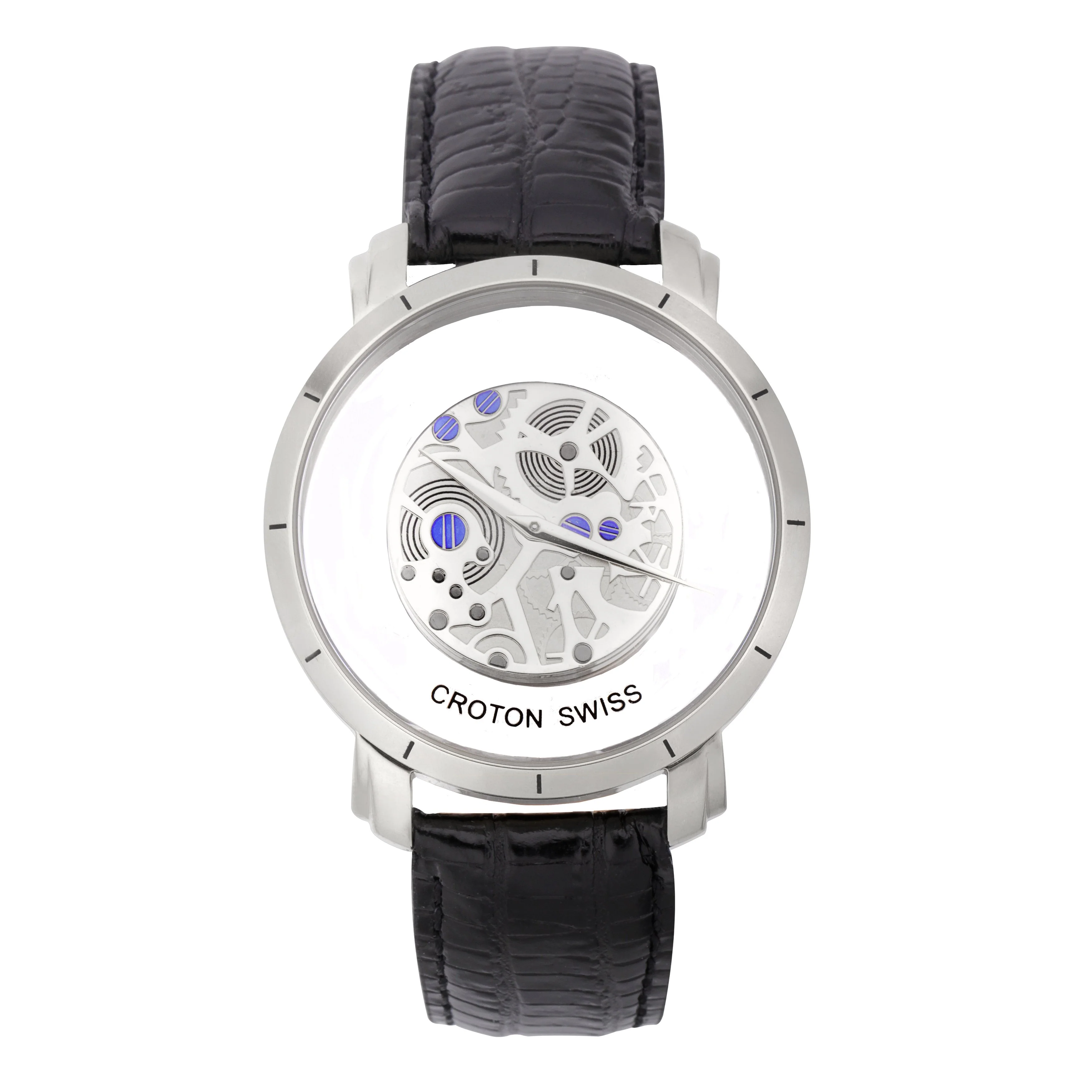 Croton Men's "Circuit Breaker" Swiss Quartz See-Through Dial Watch | Dial