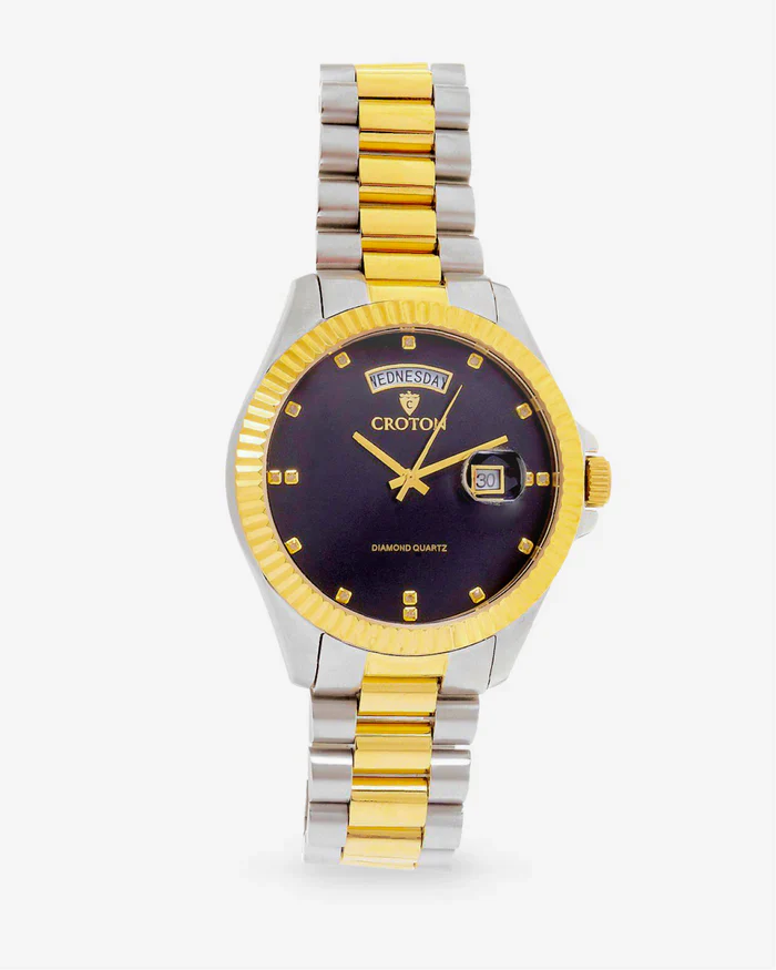 Day & Date Men's Diamond Marker Watch