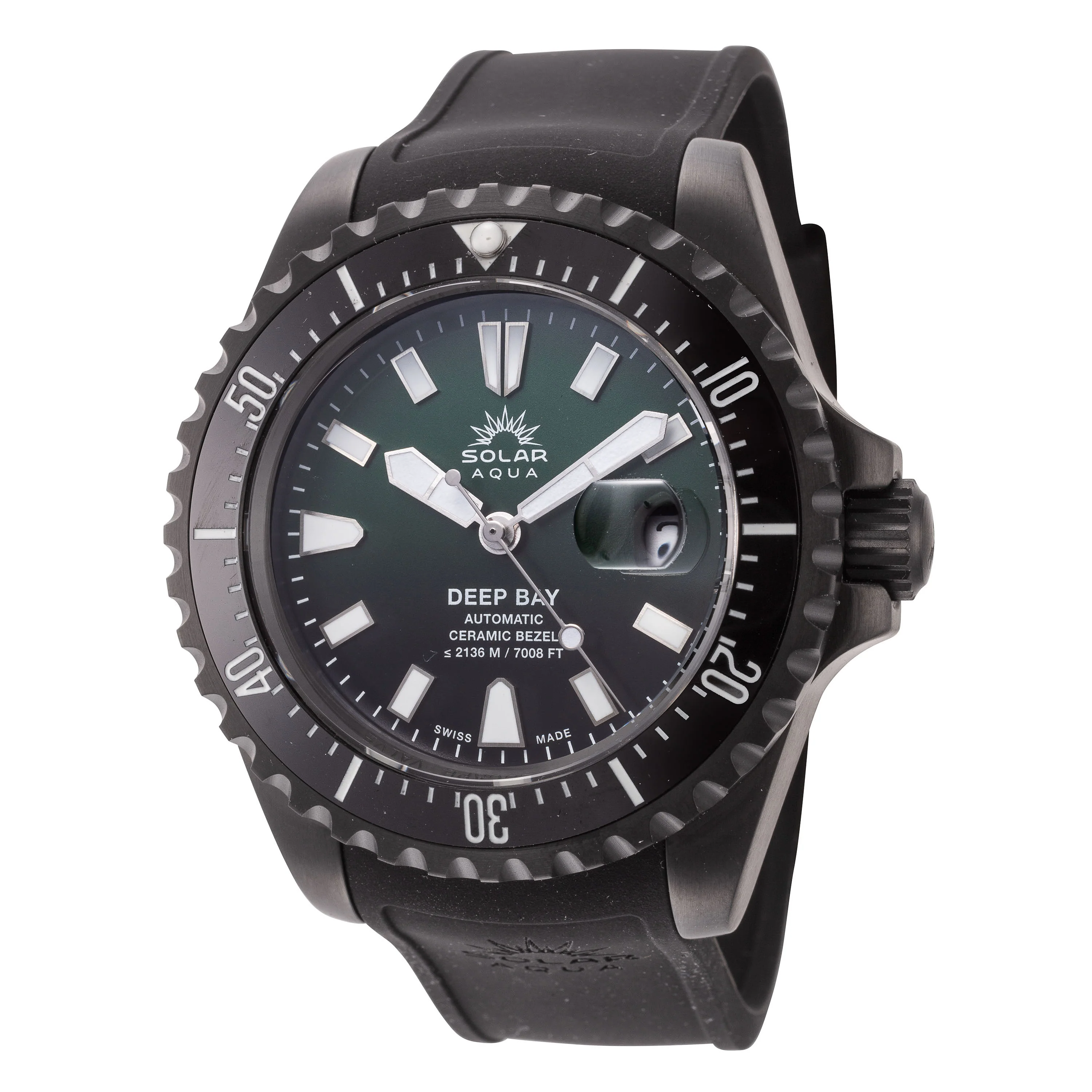 Deep Bay 45mm / Black and Green / Black | Black and Green Dial