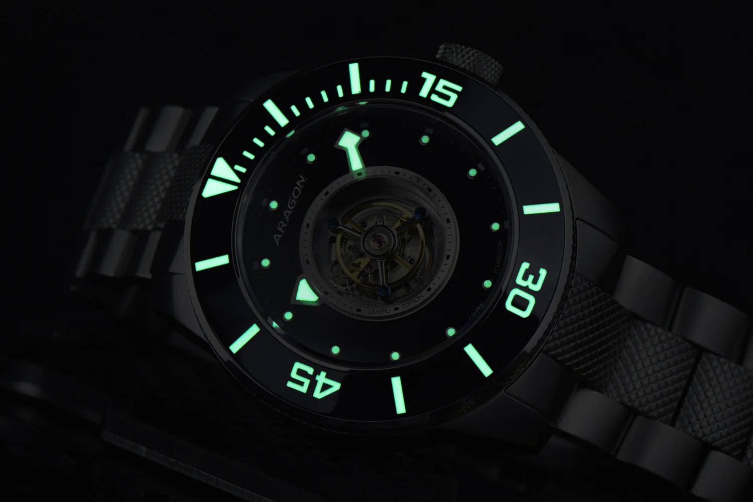 Divemaster Central Tourbillon Automatic 45mm - Heat Treated Damascus Dial - Image 5