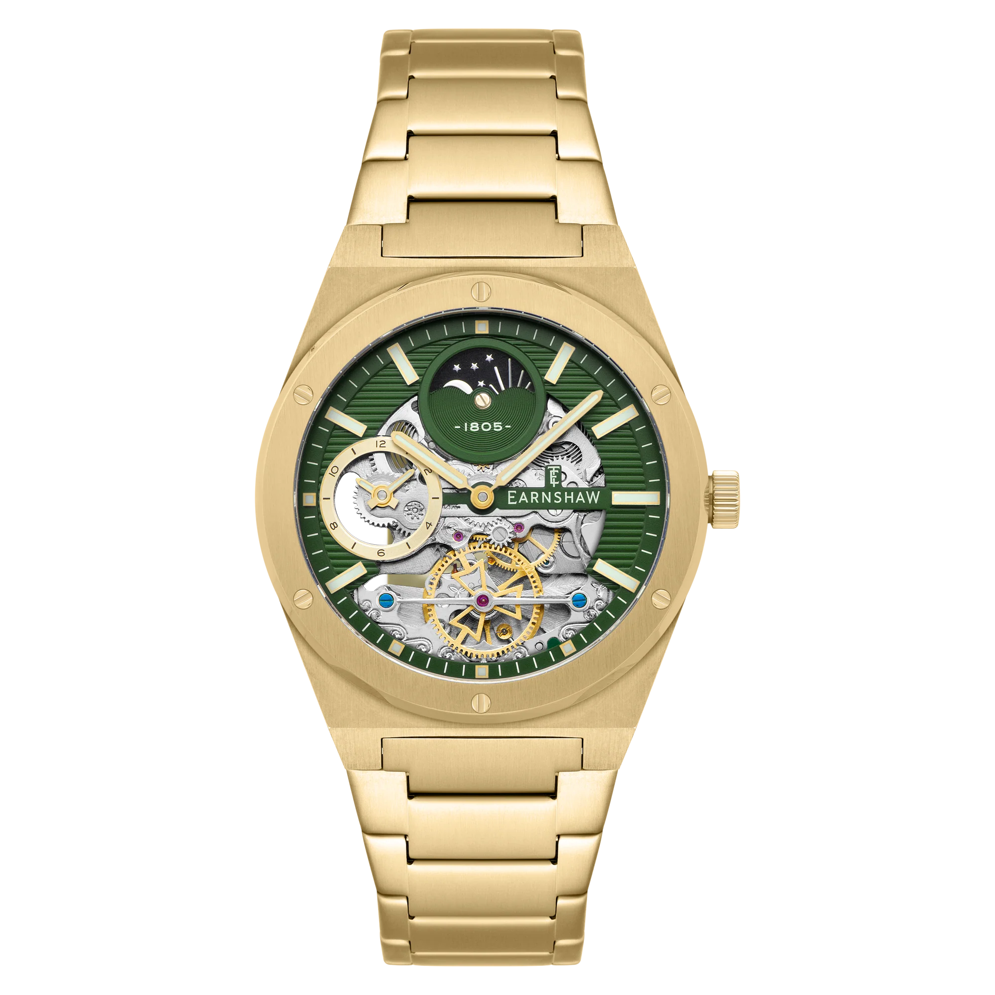 Drake Dual Time Automatic Green / Stainless Steel | Green Dial