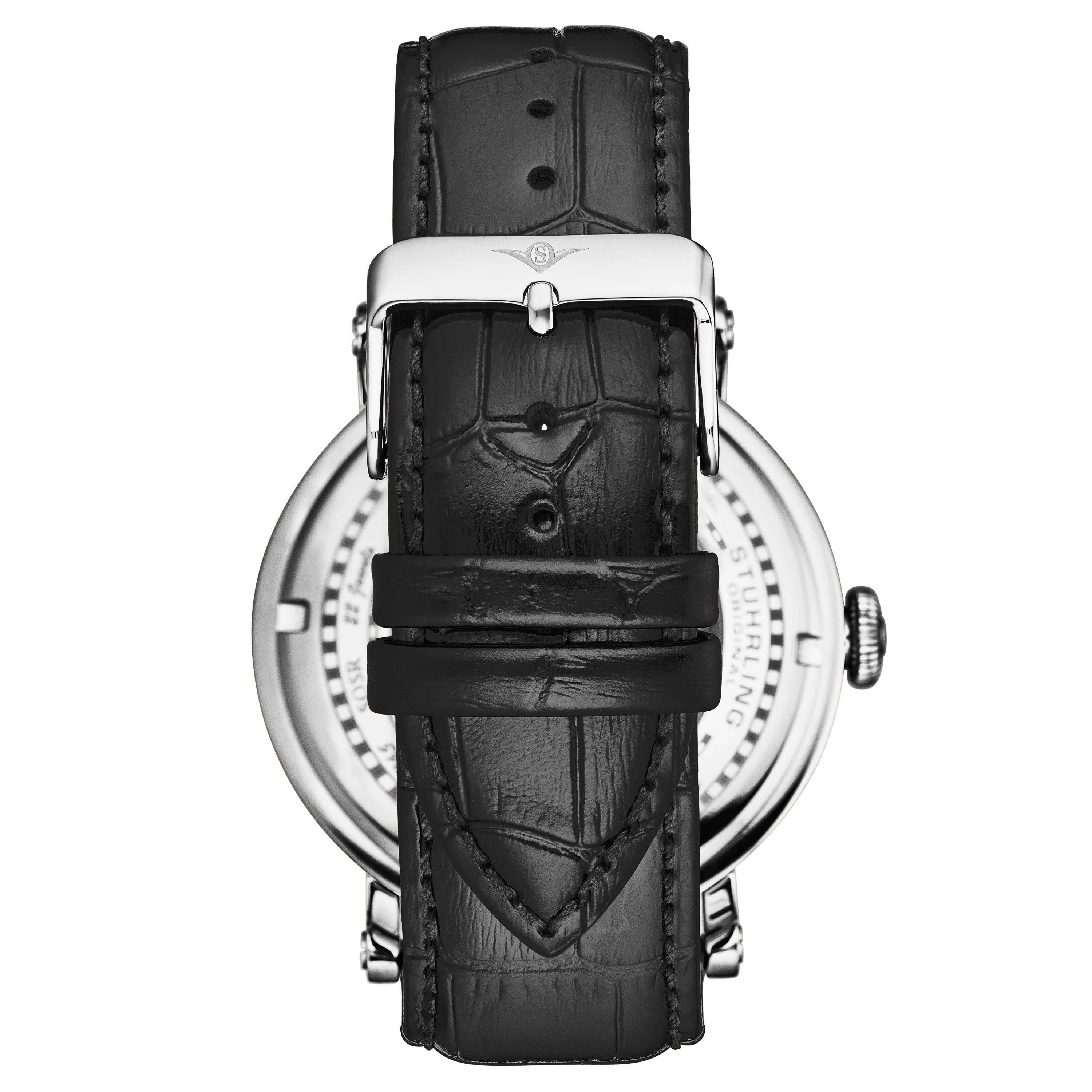 Dual Time Automatic Majestic 47mm Skeleton Black/Leather | Black Dial - Image 2