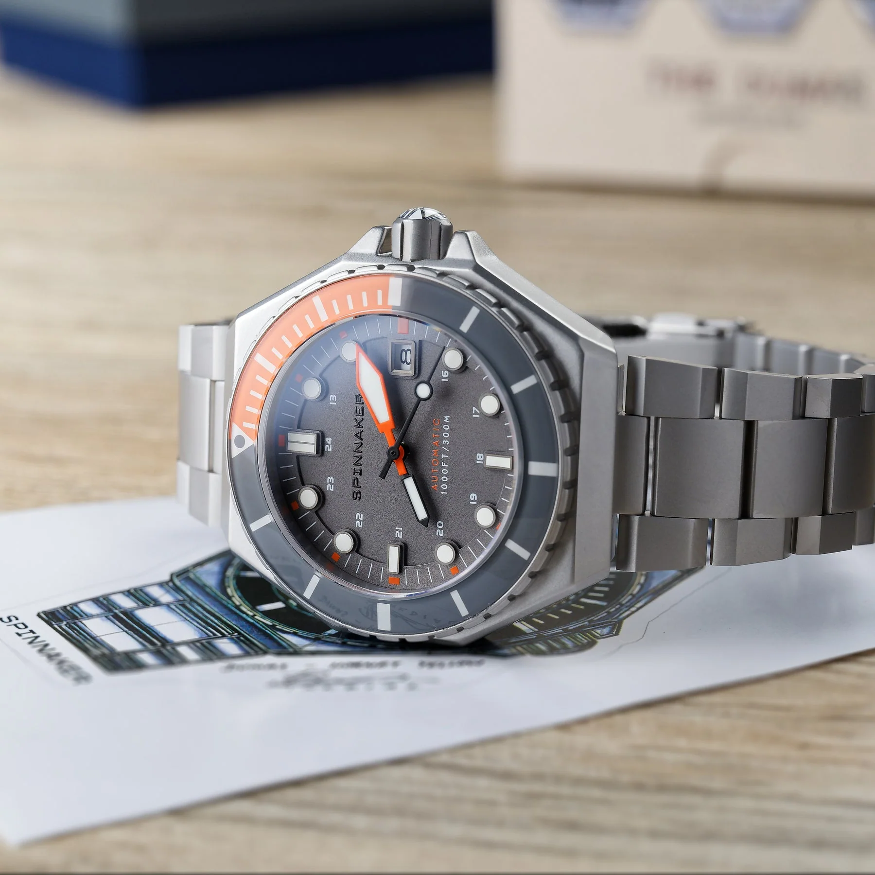 Dumas Gray Dial / Orange / Stainless Steel | Gray Dial - Image 16