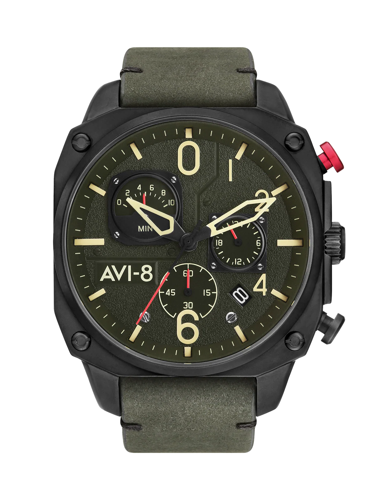 Hawker Hunter Retrograde Chronograph Green Dial / Leather | Green Dial - Image 8
