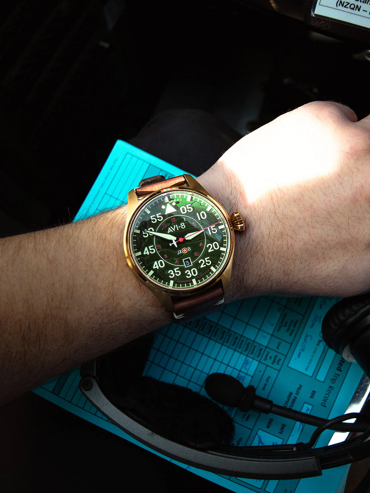 Hawker Hurricane Clowes Automatic Green / Leather | Green Dial - Image 22