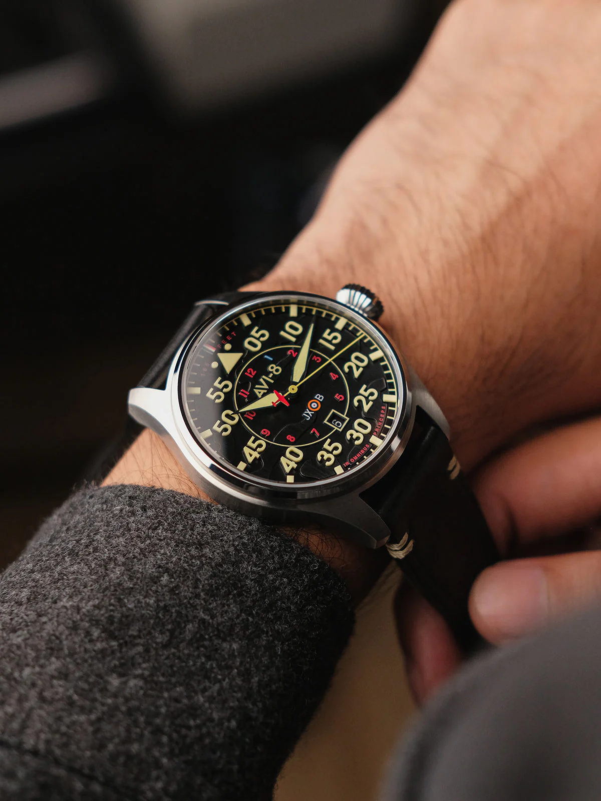 Hawker Hurricane Clowes Automatic Black Dial / Leather | Black Dial - Image 2