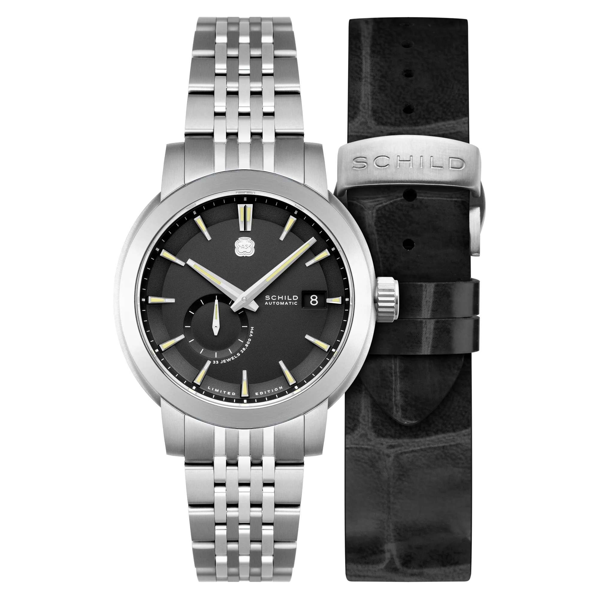 Heinrich Black / Stainless Steel | Black Dial