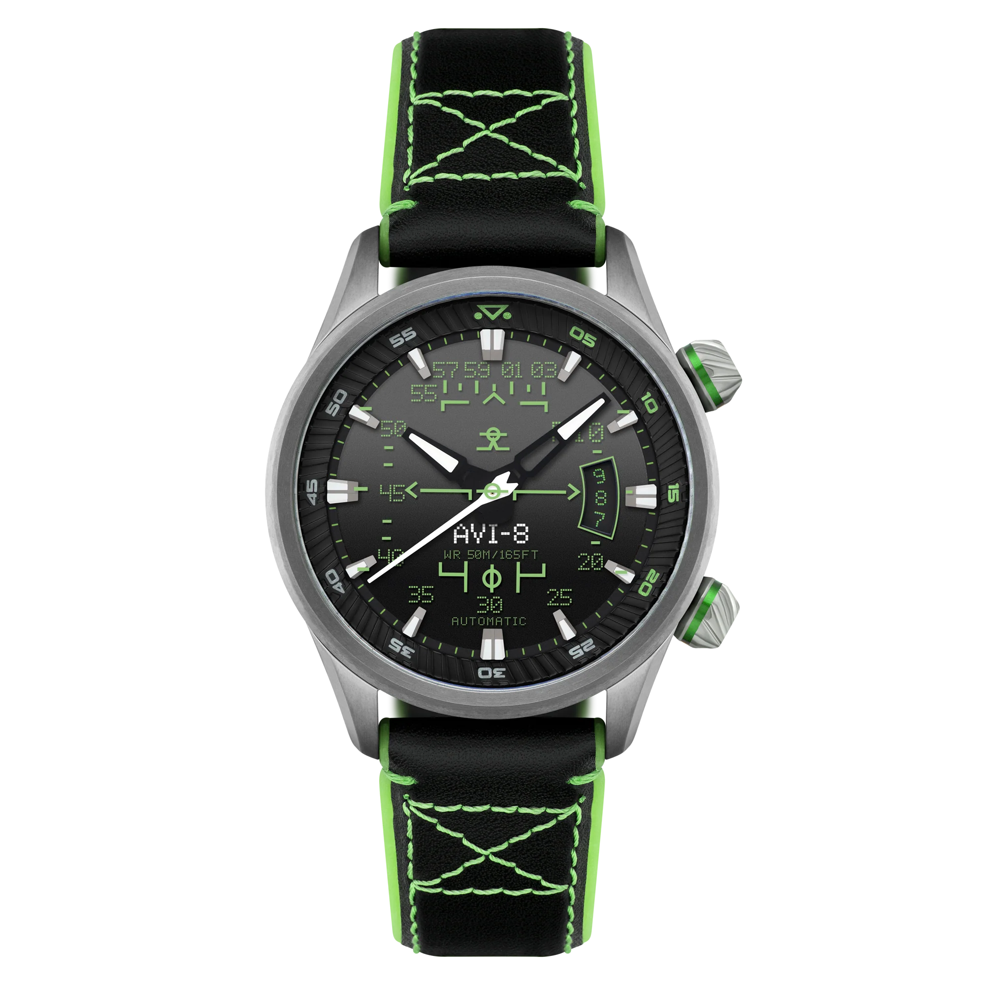 Hud Automatic Black / Leather | Black Dial