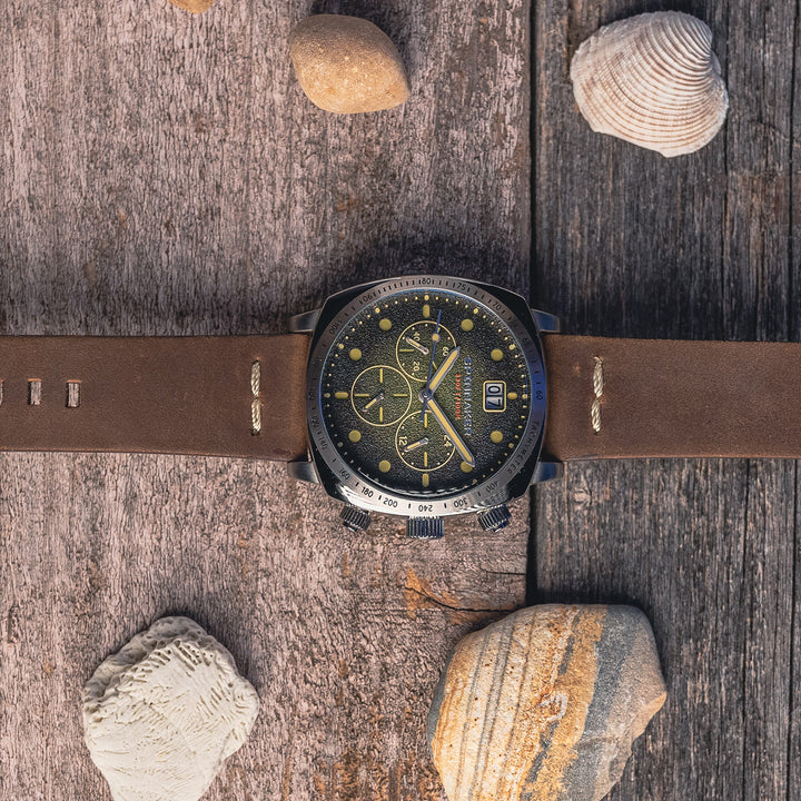 Hull Chronograph Green Dial / Leather | Green Dial - Image 11