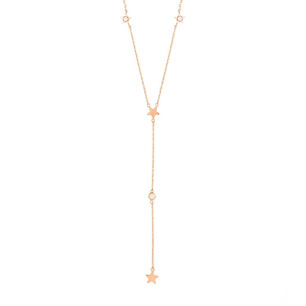 Kennedy Drop Necklace 18k Rose Gold