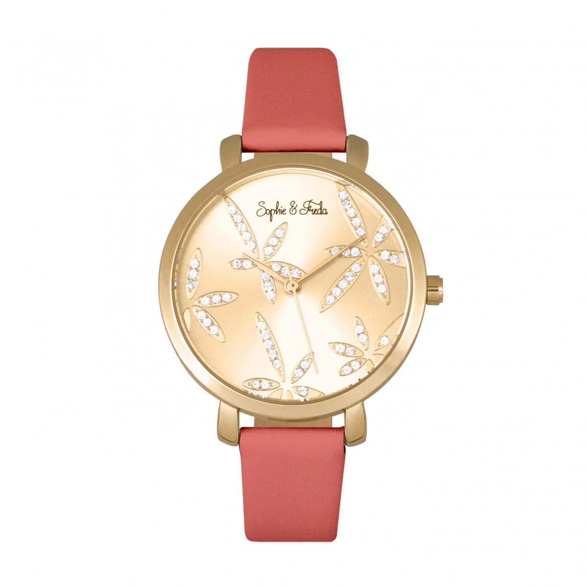 Key West w/ Swarovski Crystals Gold/Dark Pink