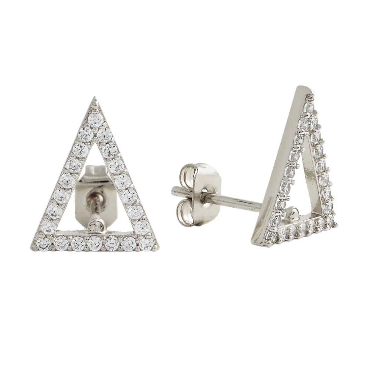 Lupine Stud Earrings 18k White Gold