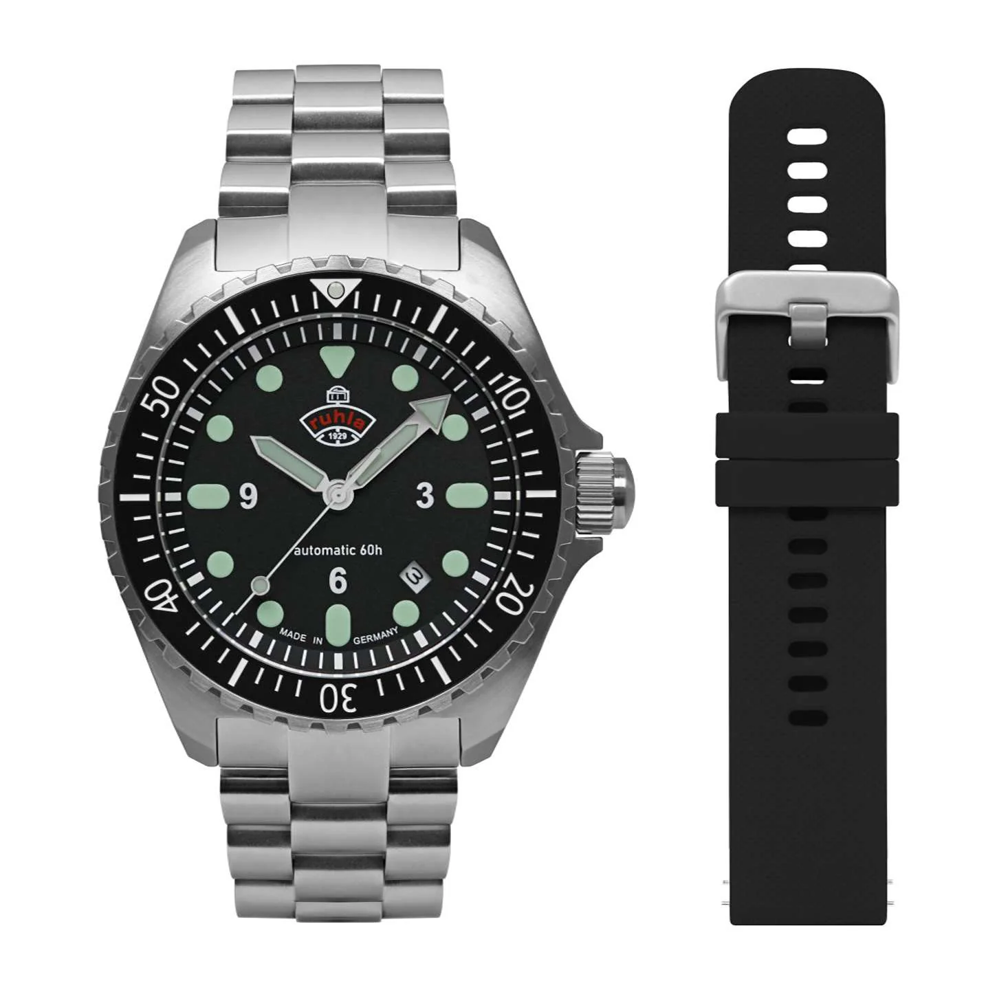 NVA Kommando Minentaucher Black / Black Strap Black Dial