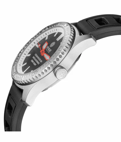 Ocean Master 500 40mm Black / Orange Hands Dial B / Rubber | Black Dial - Image 4