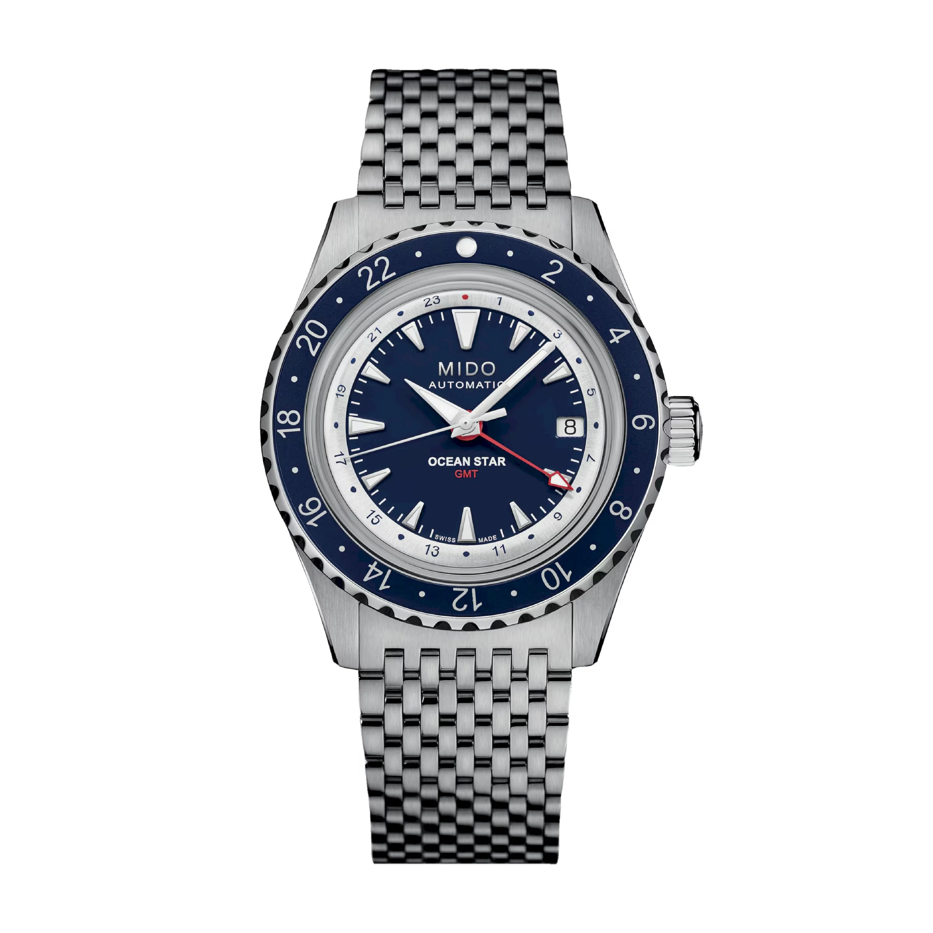 OCEAN STAR  GMT Silver/SS | Blue Dial