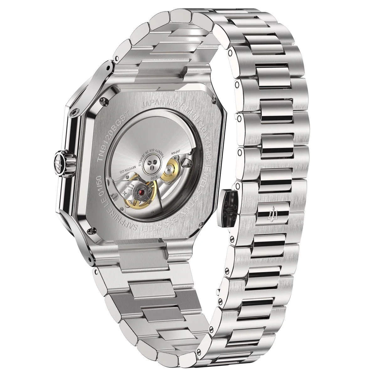 Tenuis Automatic Watch Silver Bezel | Burgundy Dial - Image 2
