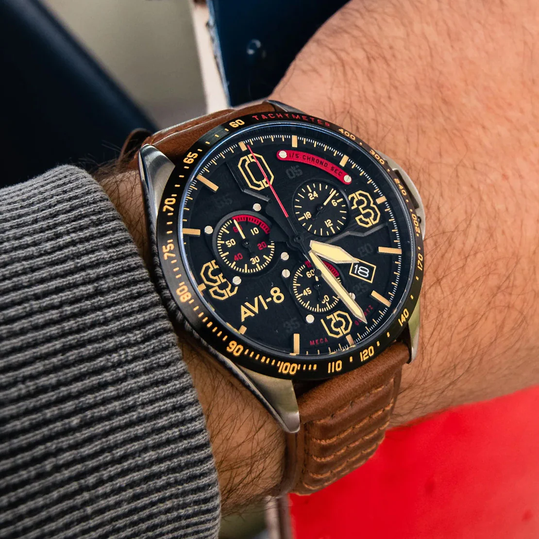 P-51 Mustang Blakeslee Chronograph | Black Dial - Image 37