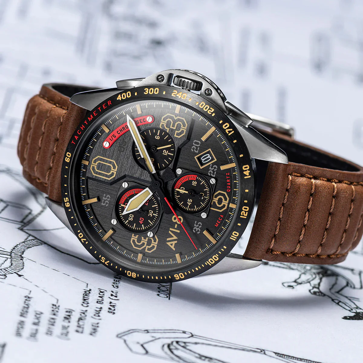 P-51 Mustang Blakeslee Chronograph | Black Dial - Image 38