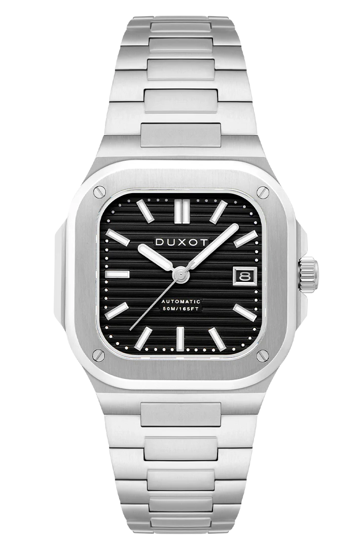 Quadrata Automatic Black / Stainless Steel | Black Dial