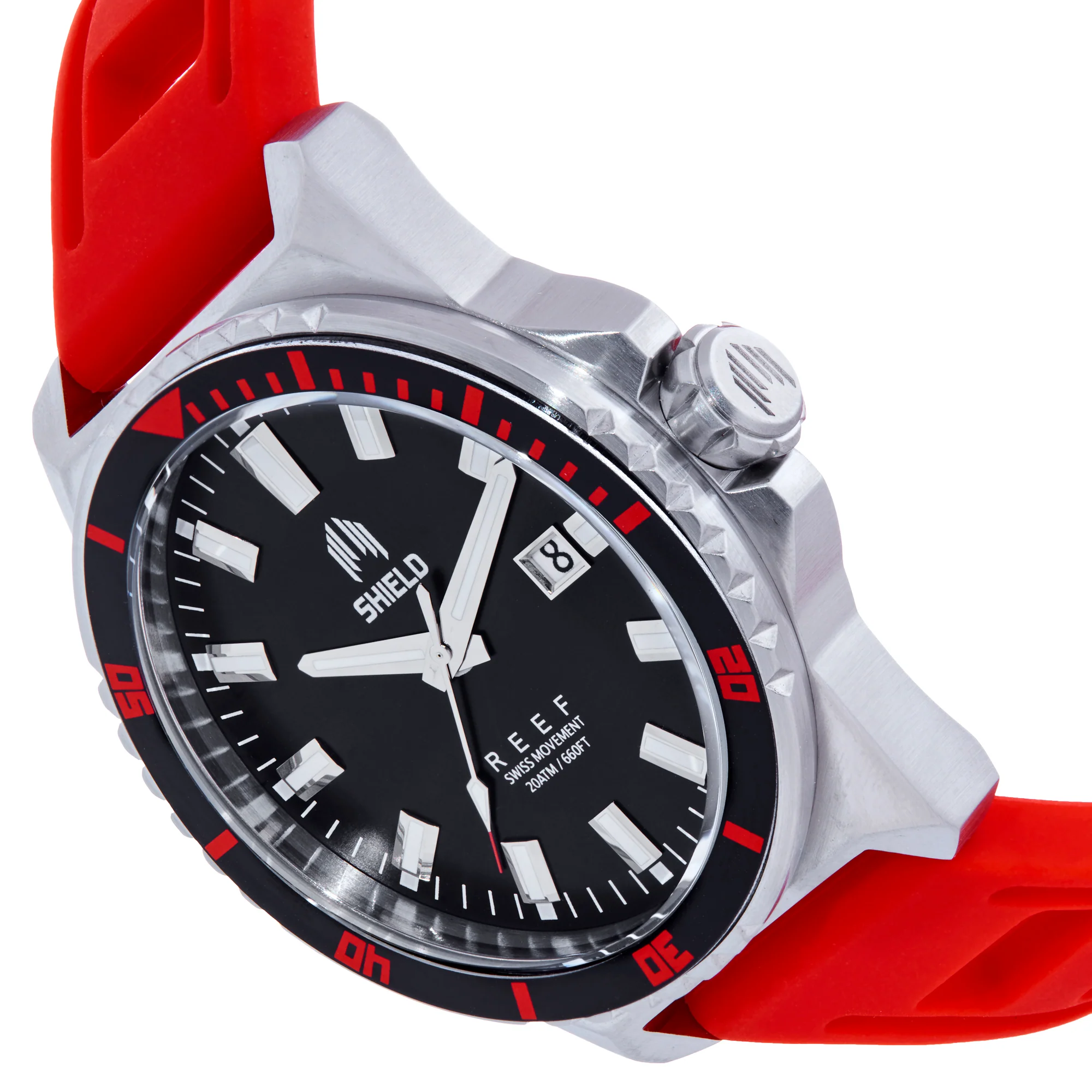 Reef Strap Watch w/Date Red | Black Dial - Image 2