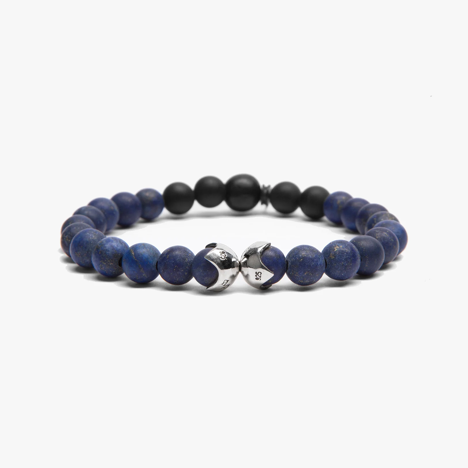 Sterling Bead Shields, Blue Lapis Stone M (7.25" Wrist) | Dial - Image 2