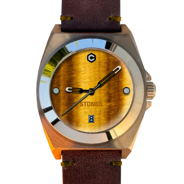STONED COLLECTION TIGERS EYE | Brown Dial