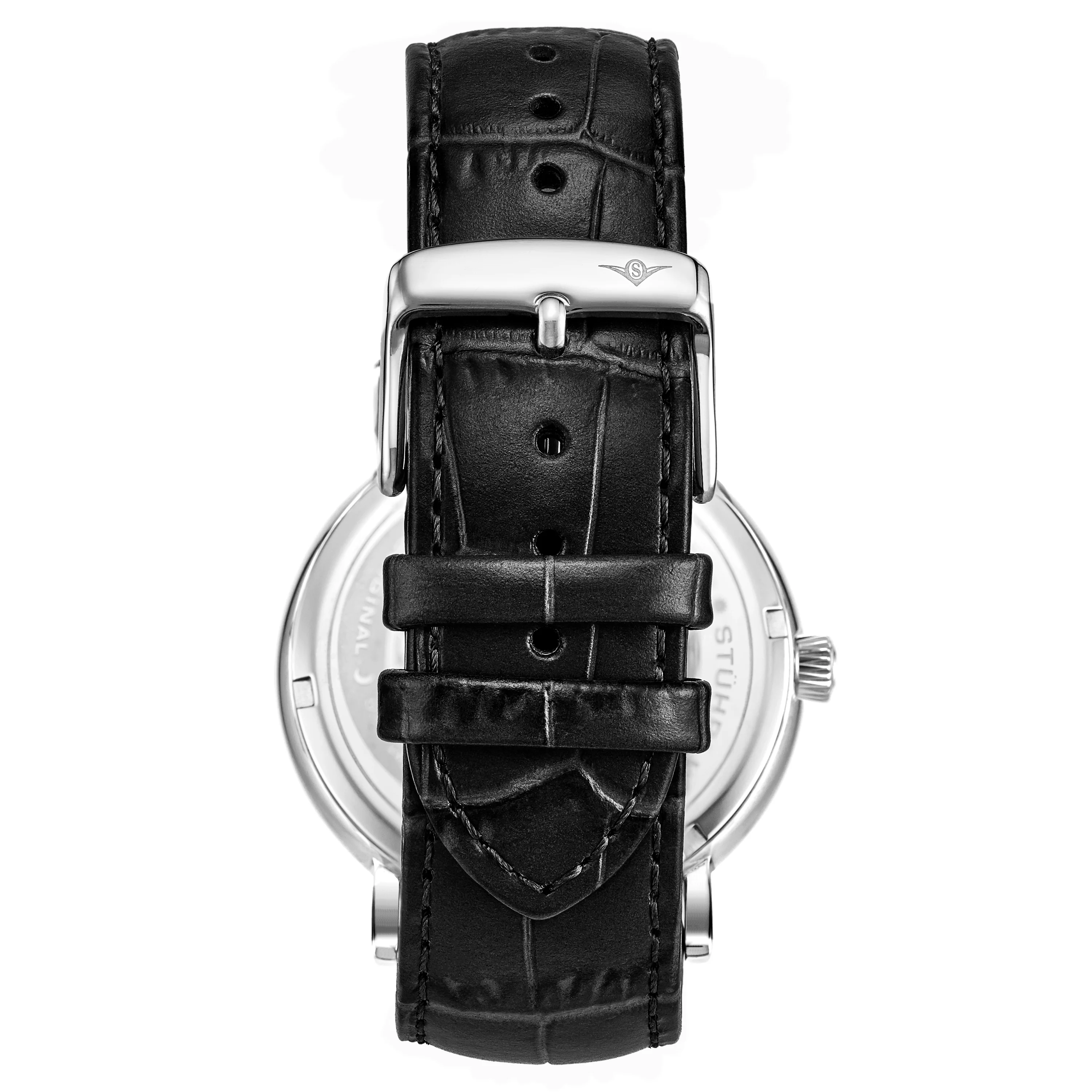 Symphony 899 Silver case/Leather strap/ Brass Dial | Black Dial - Image 3