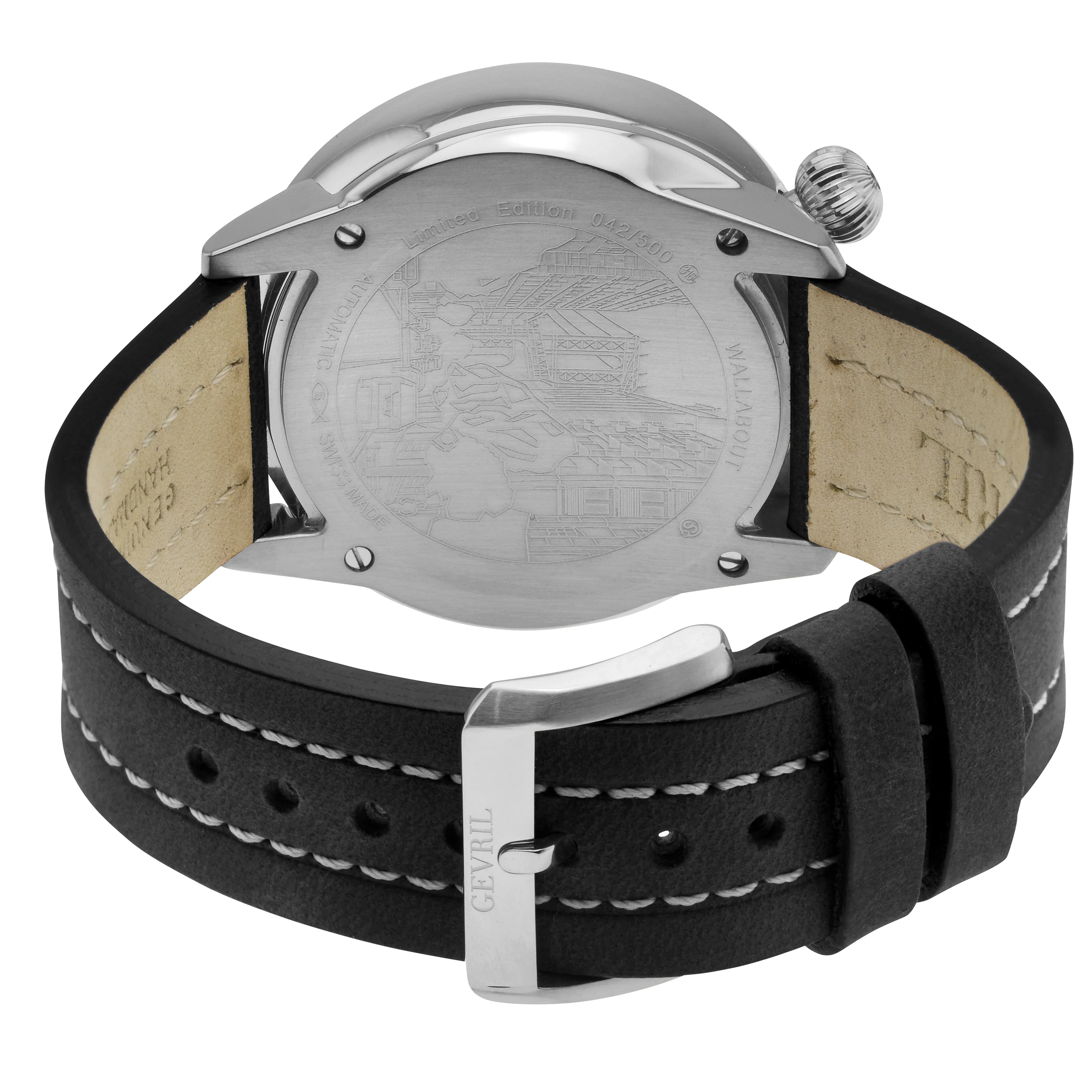 Wallabout Swiss Made Automatic Solar compassBlack Black | Black Dial - Image 2
